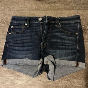 American Eagle size 6 high rise shortie super stretch denim shorts